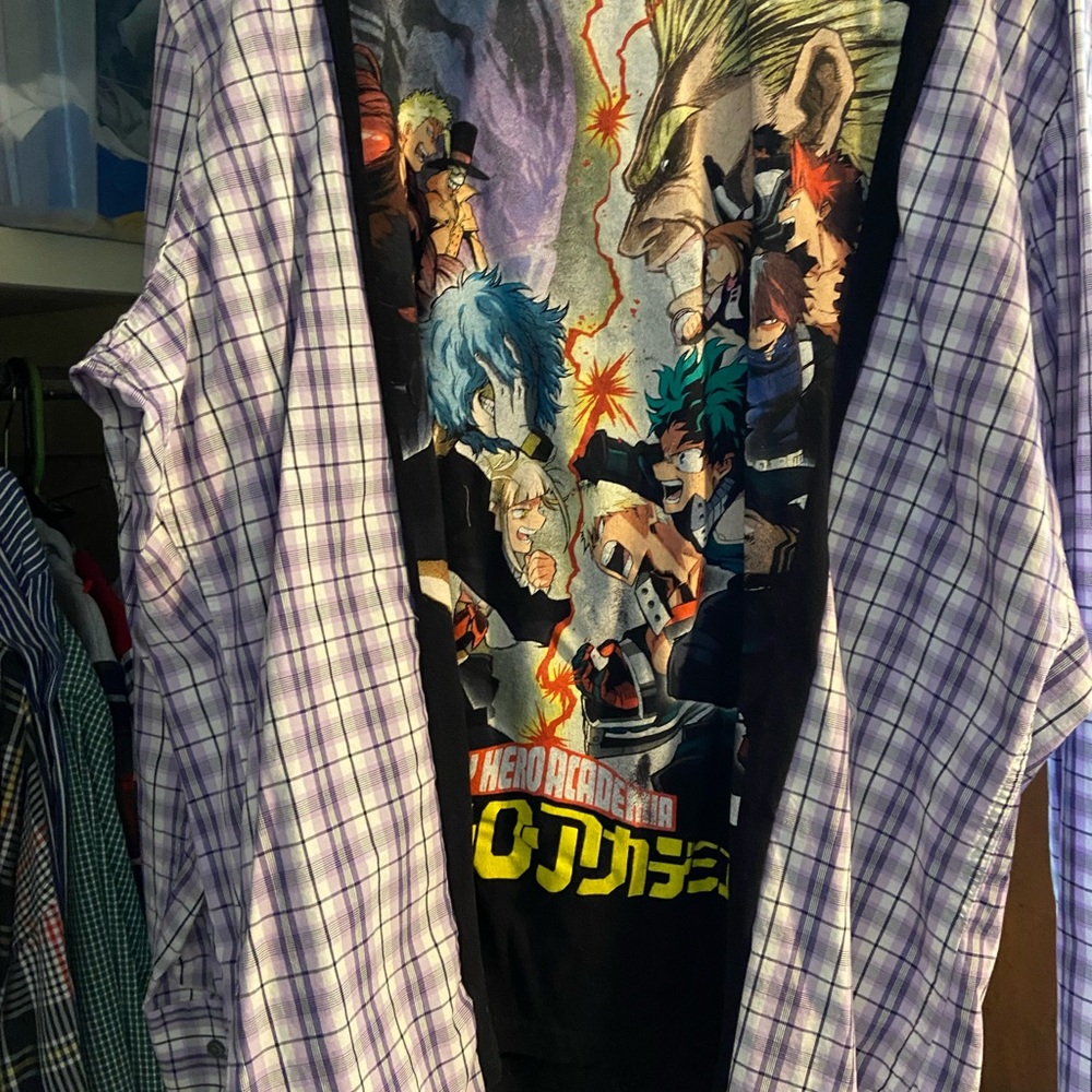 My Hero Academia Upcycled Tshirt And Buttondown - image 3